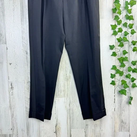 Ralph Lauren Straight-Leg Tailored purple label black Trousers size 10